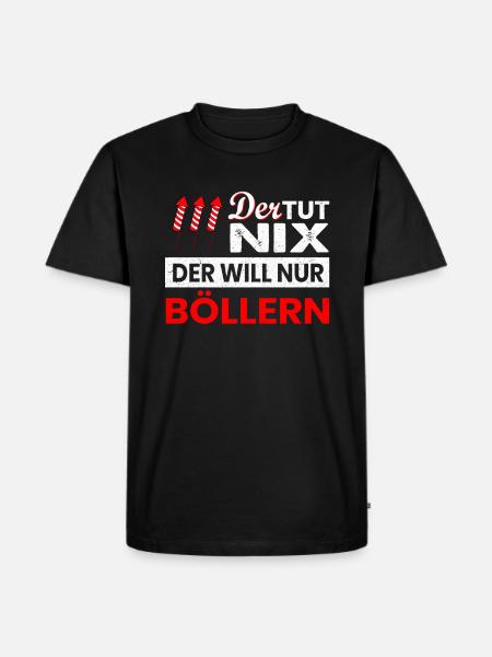 Der tut nix PYROTECHNIKER - Männer Premium Bio T-Shirt - Schwarz