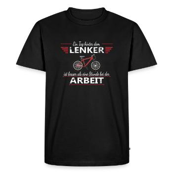lustiger Fahrrad Spruch Geschenk Mountainbike - Männer Premium Bio T-Shirt - Schwarz - Vorne - Nico (187cm)