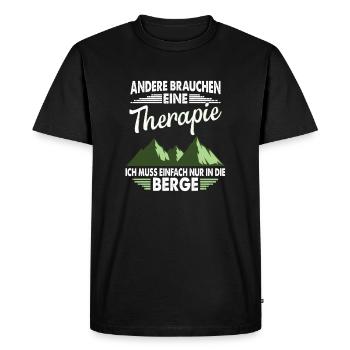Montagne thérapeutique - T-shirt Premium bio Homme - noir - Devant - Nico (187cm)