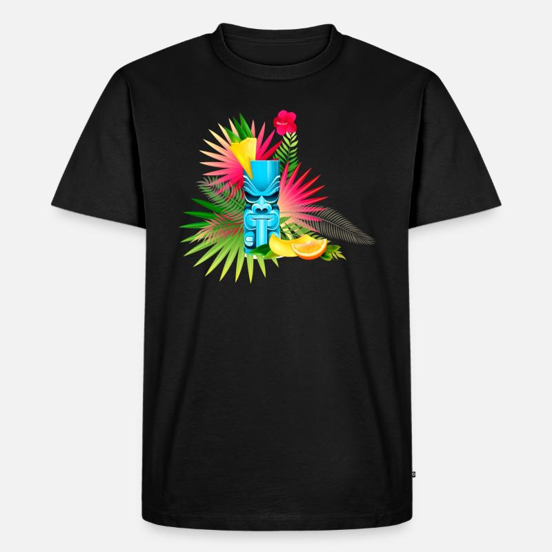 totem de fleur d'oranger - T-shirt Premium bio Homme - noir