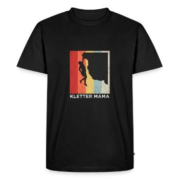 Grimpant Maman Escalade Rétro Vintage Cadeau - T-shirt Premium bio Homme - noir - Devant - Nico (187cm)