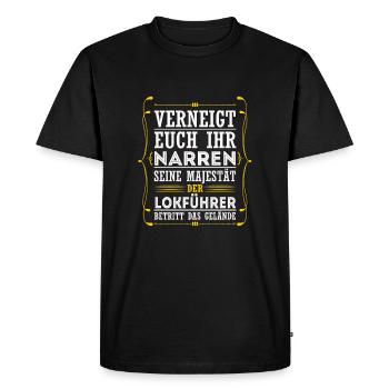 Engine driver - Men's Premium Organic T-Shirt - black - Front - Nico (187cm)