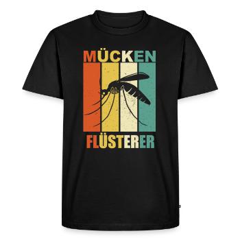 Mücken Flüsterer - Männer Premium Bio T-Shirt - Schwarz - Vorne - Nico (187cm)