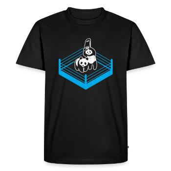 Panda Wrestling - T-shirt Premium bio Homme - noir - Devant - Nico (187cm)