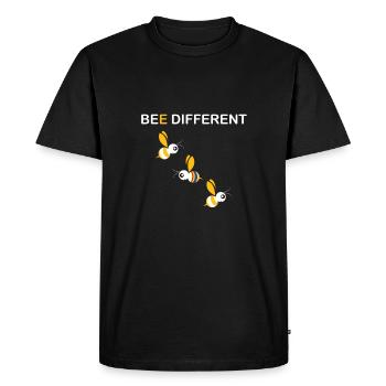 Bee different - Men's Premium Organic T-Shirt - black - Front - Nico (187cm)