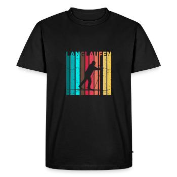 Ski de fond - T-shirt Premium bio Homme - noir - Devant - Nico (187cm)