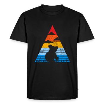 Retro koala sunset animal australia koala bear - Men's Premium Organic T-Shirt - black - Front - Nico (187cm)