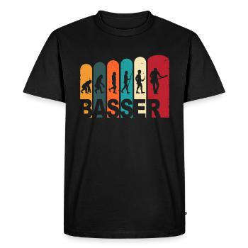 Bassiste Ebass Evolution Bassiste - T-shirt Premium bio Homme - noir - Devant - Nico (187cm)