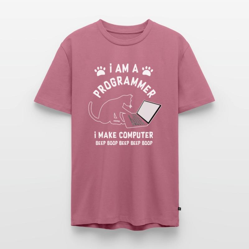 Programmer Cat Programmierer Computer Katze Männer Premium Bio T-Shirt