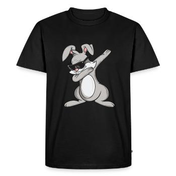 Dabbing Hase Sonnenbrille Osterhase Cool Geschenk - Männer Premium Bio T-Shirt - Schwarz - Vorne - Nico (187cm)