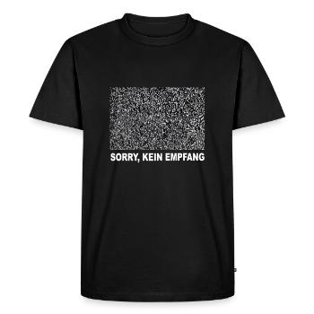 TV scintillement pause pas de réception - T-shirt Premium bio Homme - noir - Devant - Nico (187cm)