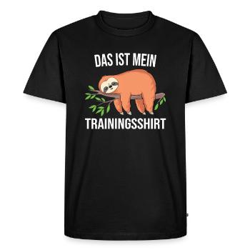 Sloth Gym Fitness C'est ma chemise d'entraînement - T-shirt Premium bio Homme - noir - Devant - Nico (187cm)