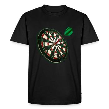 Dart Bullseye Dart player jeu de fléchettes - T-shirt Premium bio Homme - noir - Devant - Nico (187cm)