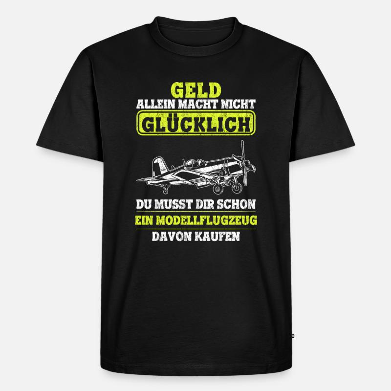 Modellflieger Modellbauer Modellbau Modellflug - Männer Premium Bio T-Shirt - Schwarz