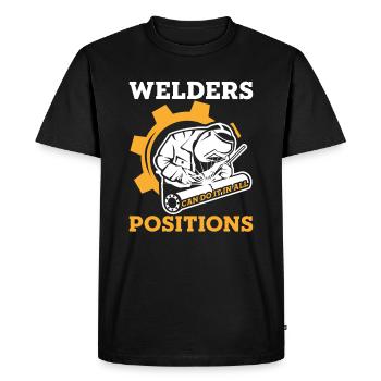 Les soudeurs peuvent le faire dans toutes les positions Les soudeurs - T-shirt Premium bio Homme - noir - Devant - Nico (187cm)