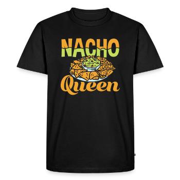 Nacho Queen Mexico Tacos Burrito Nachos - T-shirt Premium bio Homme - noir - Devant - Nico (187cm)