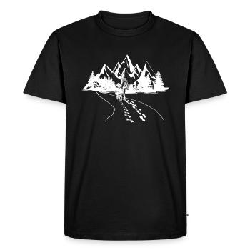 Berge Hund Wandern Gassi Kinder Hunde Geschenk - Männer Premium Bio T-Shirt - Schwarz - Vorne - Nico (187cm)