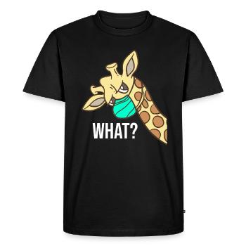 Masque Girafe WHAT Masque Girafe - T-shirt Premium bio Homme - noir - Devant - Nico (187cm)