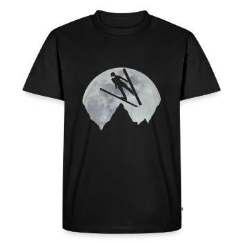 Sauteur à ski Mondschein Ski jump ski flyer - T-shirt Premium bio Homme - noir - Devant - Nico (187cm)