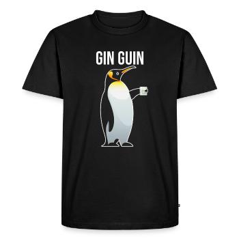 Gin Guin Penguin Gin Bartender Gin cadeau - T-shirt Premium bio Homme - noir - Devant - Nico (187cm)