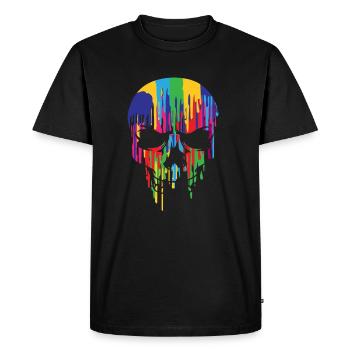 Couleurs crâne de fusion crâne crâne - T-shirt Premium bio Homme - noir - Devant - Nico (187cm)
