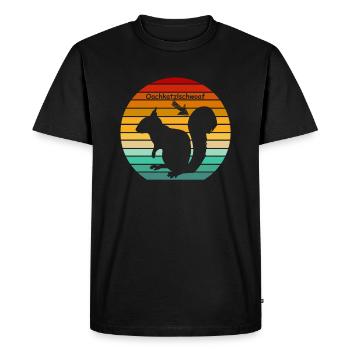 Oachkatzlschwoaf squirrel vintage dialect - Men's Premium Organic T-Shirt - black - Front - Nico (187cm)