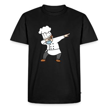 Dabbing Chef Chef de cuisine Dab Dance - T-shirt Premium bio Homme - noir - Devant - Nico (187cm)