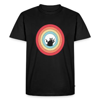 Pew Pew Cat Chat Madafakas Chat fou - T-shirt Premium bio Homme - noir - Devant - Nico (187cm)