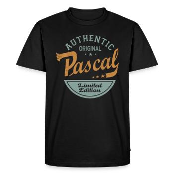 Pascal first name Gift Personalized tshirt pascal - Men's Premium Organic T-Shirt - black - Front - Nico (187cm)