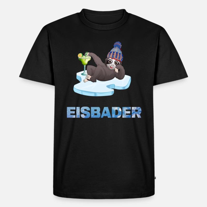 eisbaden winterbader cool icebath kälteresistent - Männer Premium Bio T-Shirt - Schwarz