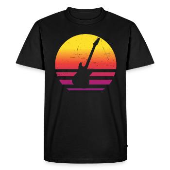 Guitariste - T-shirt Premium bio Homme - noir - Devant - Nico (187cm)