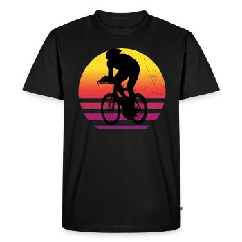 Cyclisme sur route Femmes Cyclisme sur route Cyclisme sur route - T-shirt Premium bio Homme - noir - Devant - Nico (187cm)