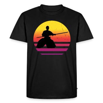 Martial Arts Women Men Aikido Aikidoka Martial Ar - Men's Premium Organic T-Shirt - black - Front - Nico (187cm)