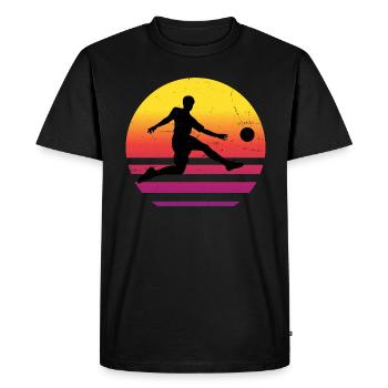 Football Football Football Football Jouer Hommes - T-shirt Premium bio Homme - noir - Devant - Nico (187cm)