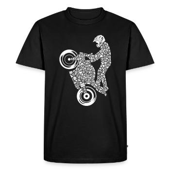 Moto de course Moto Moto Rider Machine de course pour hommes - T-shirt Premium bio Homme - noir - Devant - Nico (187cm)