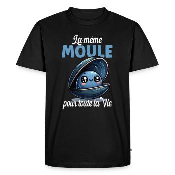 Enterrement vie de Garçon Cadeau Mariage Humour - T-shirt Premium bio Homme - noir - Devant - Nico (187cm)