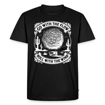 Suivez le courant - T-shirt Premium bio Homme - noir - Devant - Nico (187cm)