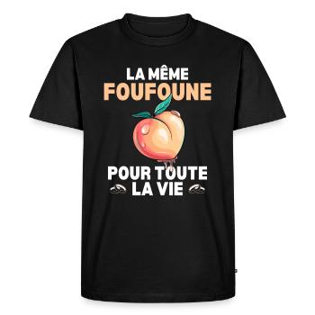 La Même Foufoune Pour Toute La Vie EVG Futur Marié - T-shirt Premium bio Homme - noir - Devant - Nico (187cm)