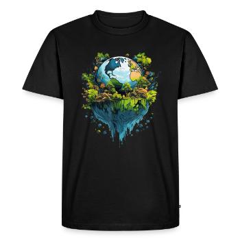 Respect Your Mother on Earth Day - Men's Premium Organic T-Shirt - black - Front - Nico (187cm)