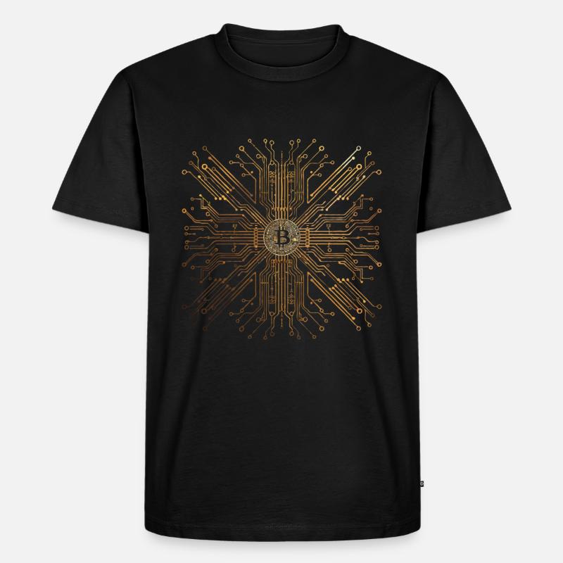 Bitcoin Chip - Männer Premium Bio T-Shirt - Schwarz
