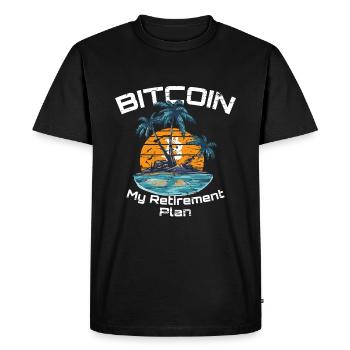 Bitcoin mon plan de retraite - T-shirt Premium bio Homme - noir - Devant - Nico (187cm)