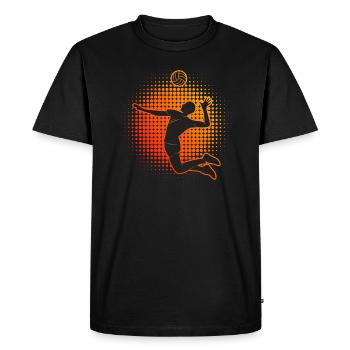 Volley Beach Volleyball Volleyball Féminin - T-shirt Premium bio Homme - noir - Devant - Nico (187cm)