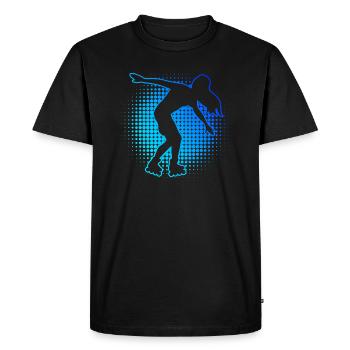 Rollerskate Femmes Roller Skating Roller Patins à roulettes - T-shirt Premium bio Homme - noir - Devant - Nico (187cm)