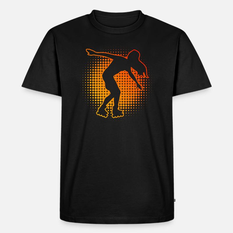 Rollschuhlaufen Rollerskate Roller Skates - Männer Premium Bio T-Shirt - Schwarz
