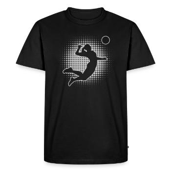 Volleyball féminin Volleyball masculin - T-shirt Premium bio Homme - noir - Devant - Nico (187cm)