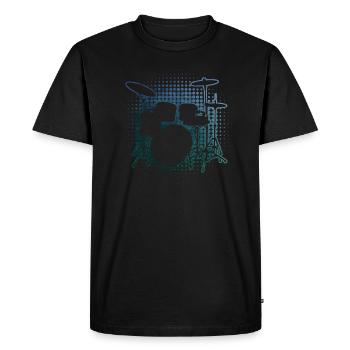 Hommes Batteur Batteur Batteur Kit de batterie - T-shirt Premium bio Homme - noir - Devant - Nico (187cm)