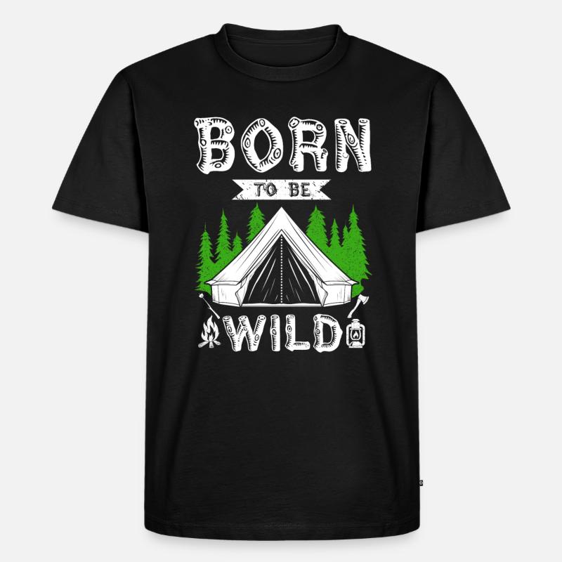 Born to be Wld - Männer Premium Bio T-Shirt - Schwarz