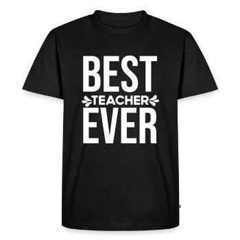 Meilleur professeur de tous les temps - T-shirt Premium bio Homme - noir - Devant - Nico (187cm)