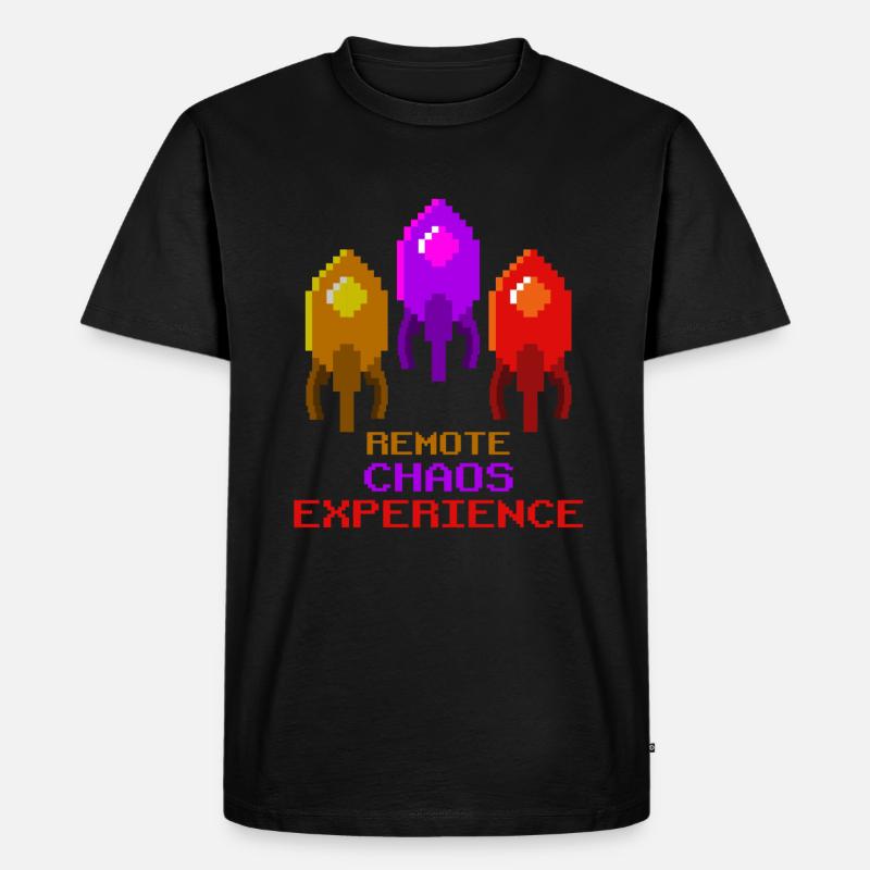 Remote chaos experience - Männer Premium Bio T-Shirt - Schwarz