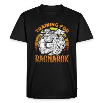 Bodybuilding - Training for ragnarok - Men's Premium Organic T-Shirt - black - Front - Nico (187cm)